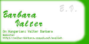 barbara valter business card